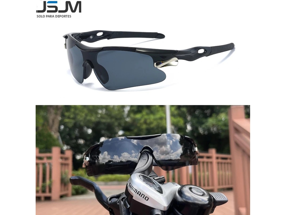 Óculos de Ciclismo Masculinos , Proteção Uv400, Lentes de Polímero. MDUG (preto/cinza)