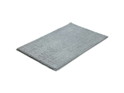 Tapete Wc 80x50cm Microfibra Cinza Claro