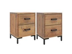 Bedside Cabinet, Bedside Cabinets Vidaxl Marrom Madeira De Pinho (36 X 30 X 45 Cm)