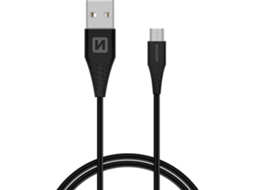 Cabo SWISSTEN 53255 (Outlet Caixa Aberta - USB - MicroUSB - 1.5 m - Preto)
