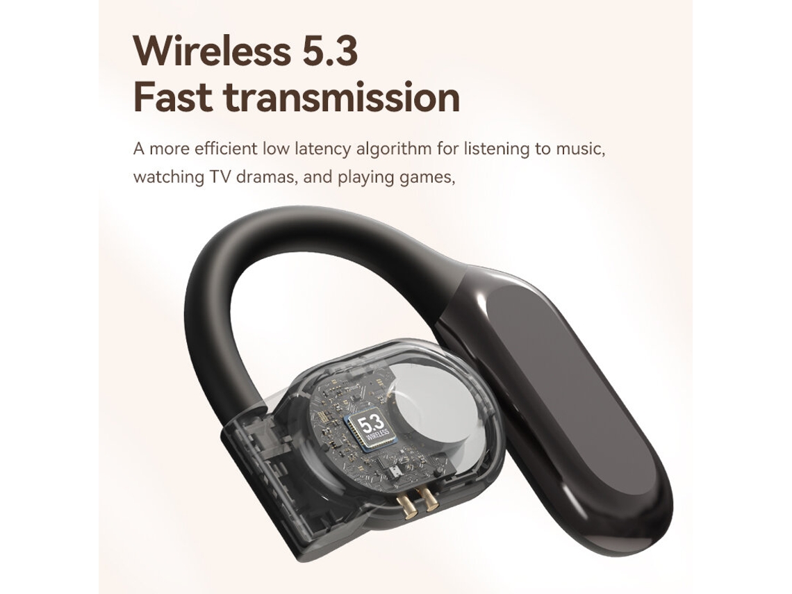 Auscultadores Sem Fios Bluetooth M62 Ai Tradução Uxos Com Som Surround De 360, Redução De Ruído Inteligente, Potência De Reprodução De 58 Horas, Viseira
