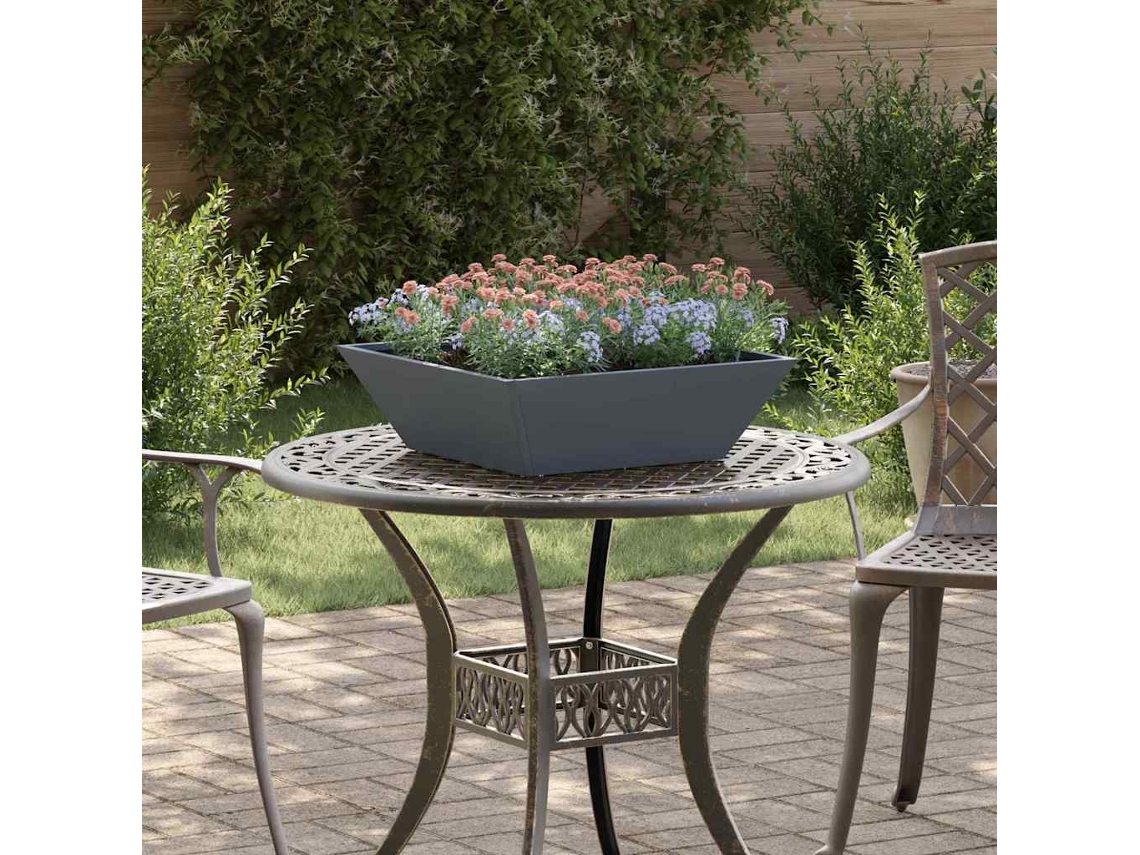 Vidaxl Vaso De Jardim 5 Unid. Antracite 50 X 50 X 15 Cm