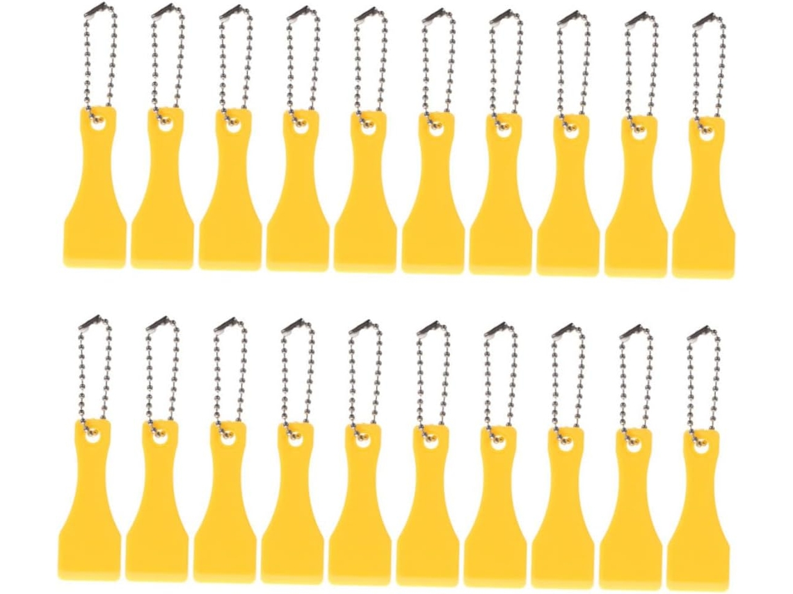 Cartões De Loteria Portáteis De Plástico Para Raspar, Pacote Com 20 Unidades | Amarelo