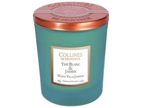 Vela Perfumada COLLINES DE PROVENCE Duos White Tea Jasmine 180Gr