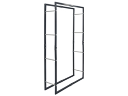 Suporte lenha VIDAXL Preto Aço (80x25x150 cm)