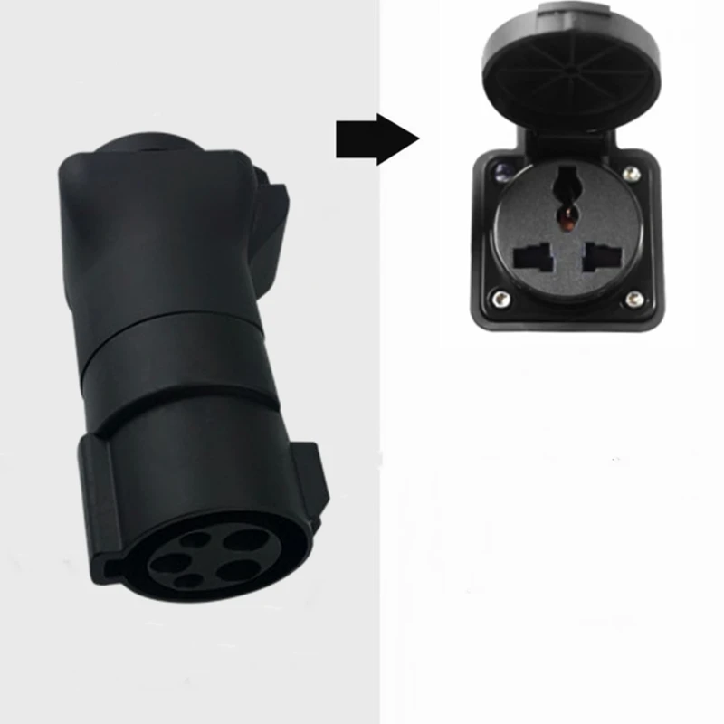 Adaptador De Carregamento Para Veículos Elétricos Com Plugue Macho Tipo 1 De 16a Para Tomada Schuko