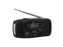Rádio Meteorológico De Emergência Am/fm Com Manivela, Rádio Meteorológico Solar Portátil Com Carregador Solar Olysi Shop