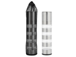 Conjunto de Potes de Tempero com Moedor Aço Inoxidável para Acampamento Transparente e Prata S/MARCA