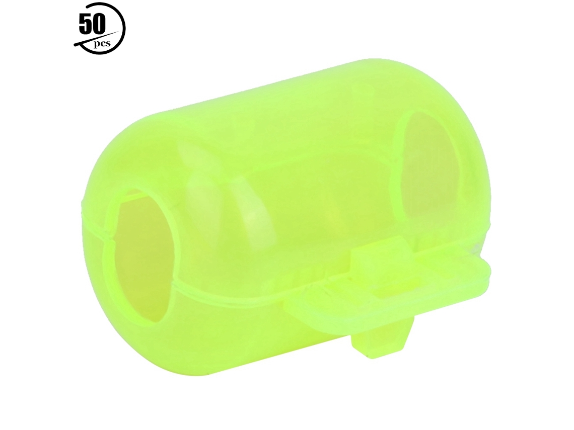 Capa Caixa Anzol Lula Amarelo Fluorescente 50pcs