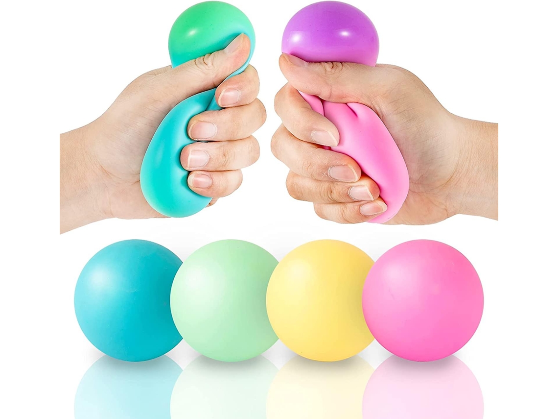 4 Pacote De Bolas Anti Estresse De Cor Mudável Bolas Anti Estresse Rainbow Moles Para Relaxar E Aliviar A Ansiedade Sygo