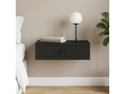 Vidaxl Mesa Lateral De Parede Preto 59 X 34,5 X 17 Cm