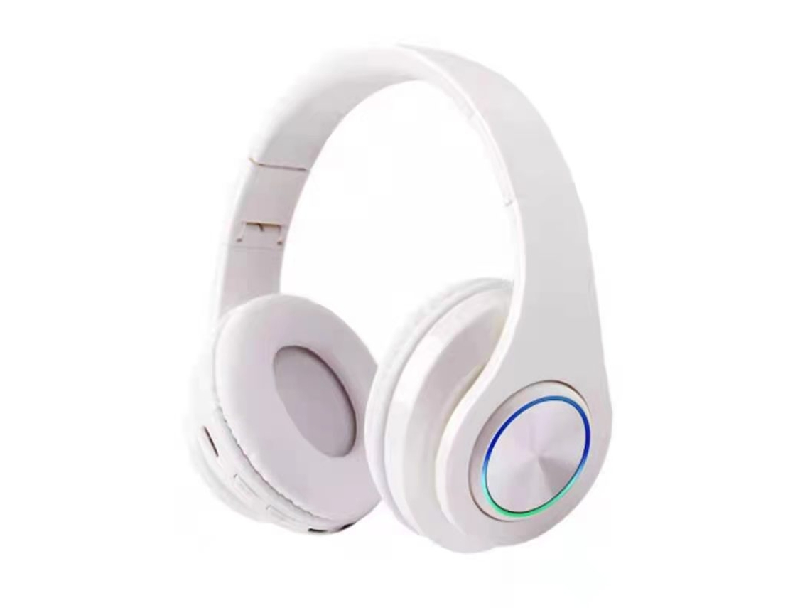 Fones De Ouvido Luminous B39 Sem Fio Bluetooth Com Resfriamento Para A Cabeça, Branco Puro Brilvibera