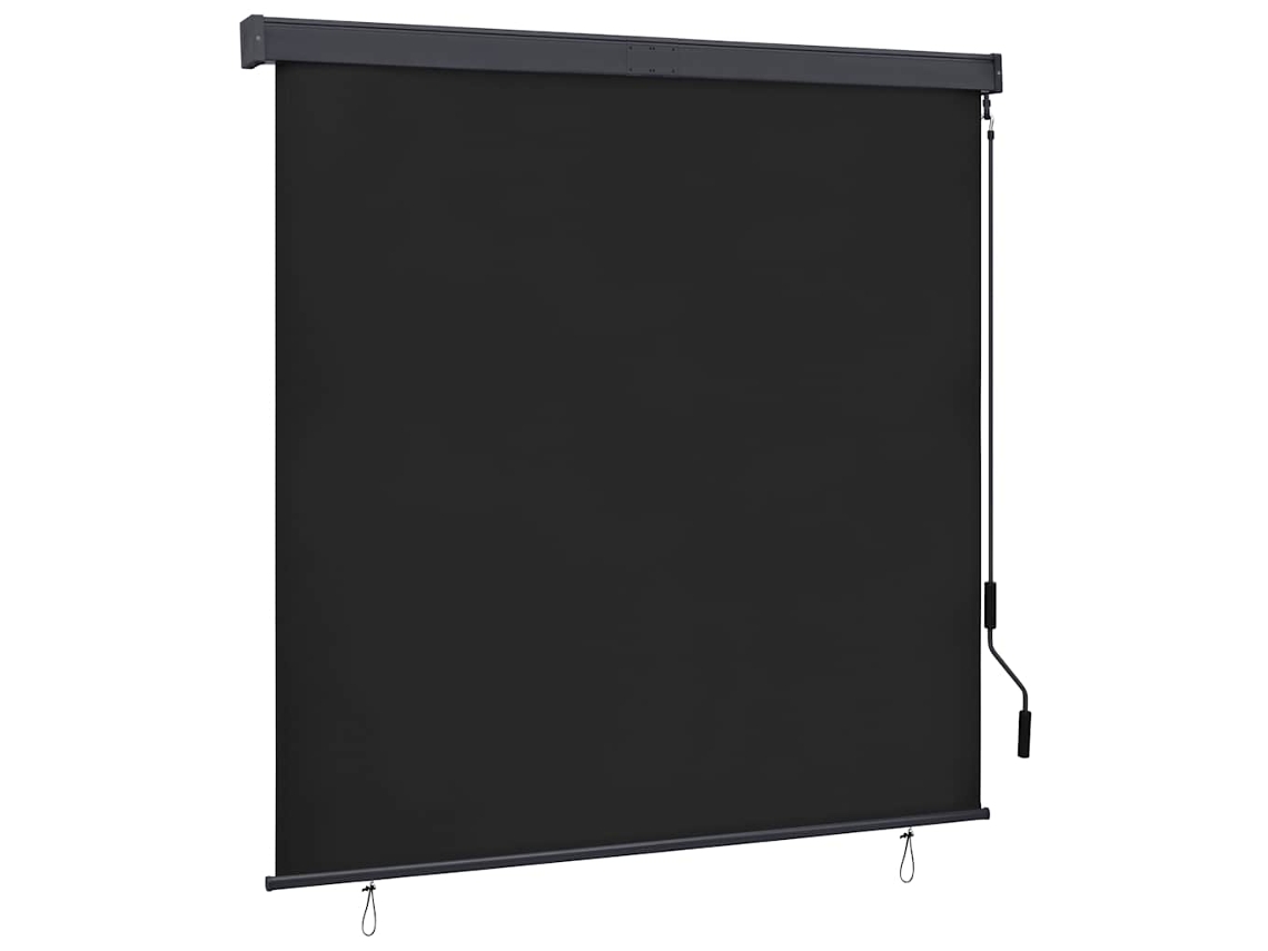Vidaxl Estore De Rolo Para Exterior 160x250 Cm Antracite