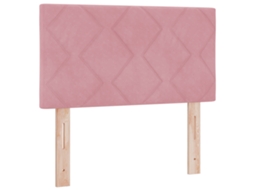 Cabeceira Led  - Design De Blocos De Diamante Rosa Vidaxl Em Veludo (80 Cm)