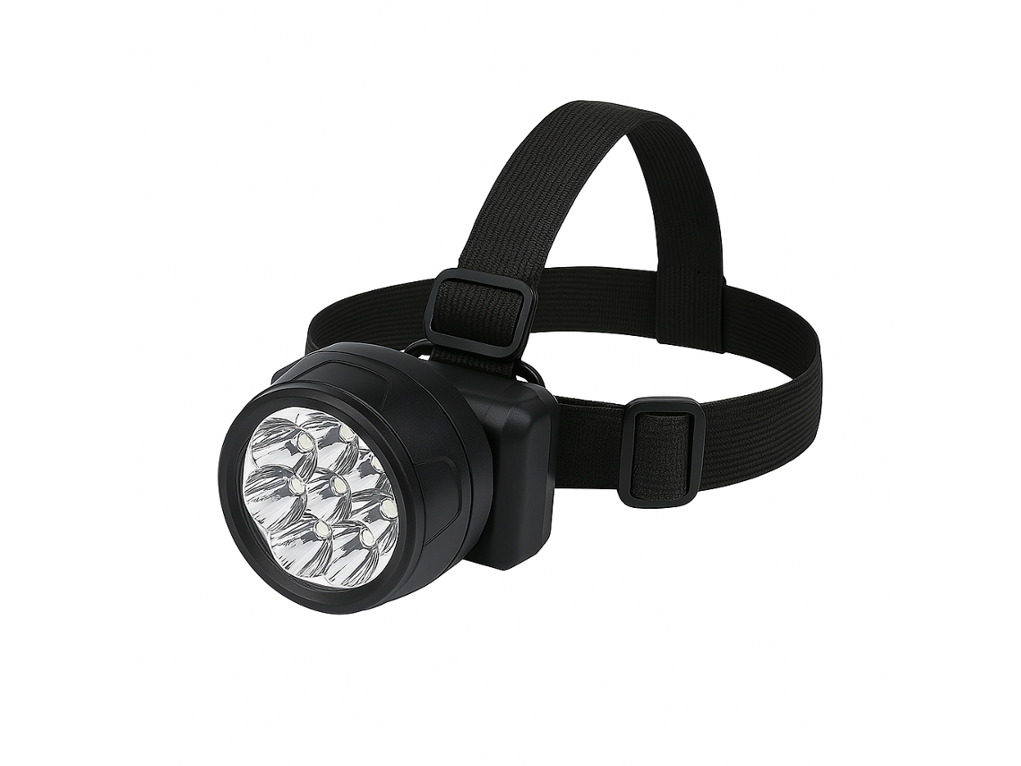 Lanterna Led Para A Cabeça Com Fita Sanda Sd 6250 Preto