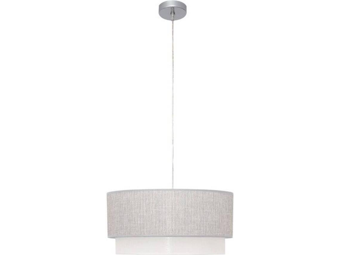 Candeeiro de Teto FABRILAMP Kenya (Cinzento - E27 - Máx. 60W - Tecido)