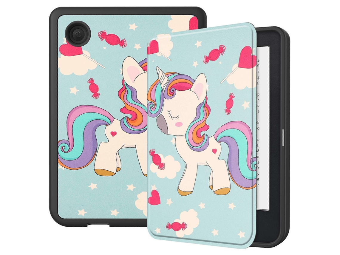 Capa Protetora Para Leitor Eletrônico Kobo Clara 2e Com Estampa De Couro Pu E Capa Protetora À Prova De Choque Com Função De Hibernação Automática Int