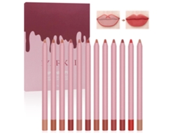 Lápis delineador labial matte, 12 cores, batom matte aveludado macio, à prova d'água Ehstmind
