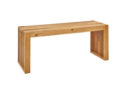 Banco de jardim BELIANI Bellano de Madeira de acácia Castanho claro 105x35x43