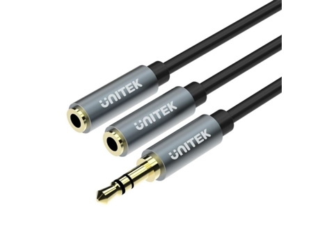 Cabo Áudio Jack 3,5 Mm Divisor UNITEK Y-C956Abk 20 Cm