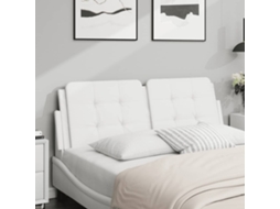 Vidaxl Almofadão De Cabeceira Zadar 120 Cm Couro Artificial Branco