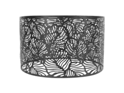 Pantalla de lámpara ahuecada para el hogar, cubierta de metal tallado, elegante accesorio de iluminación - aquaforge