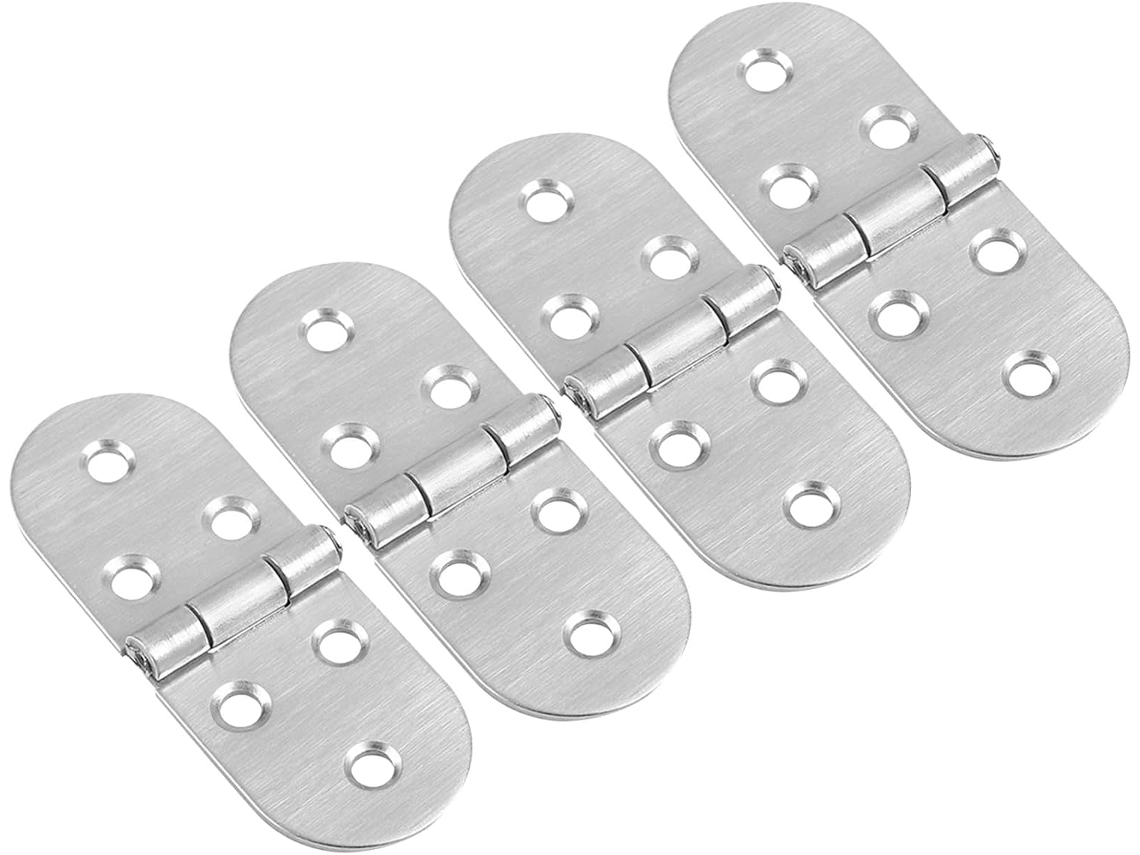 Conjunto De 4 Dobradiças Aço Inoxidável Para Bandeja Dobrável, Dobradiças Resistentes Para Móveis E Mesas Dobráveis