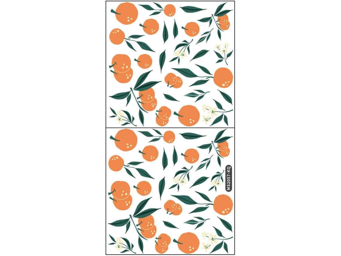 Adesivos Decorativos De Frutas Para Parede, Adesivos De Pvc, 2 Folhas |
