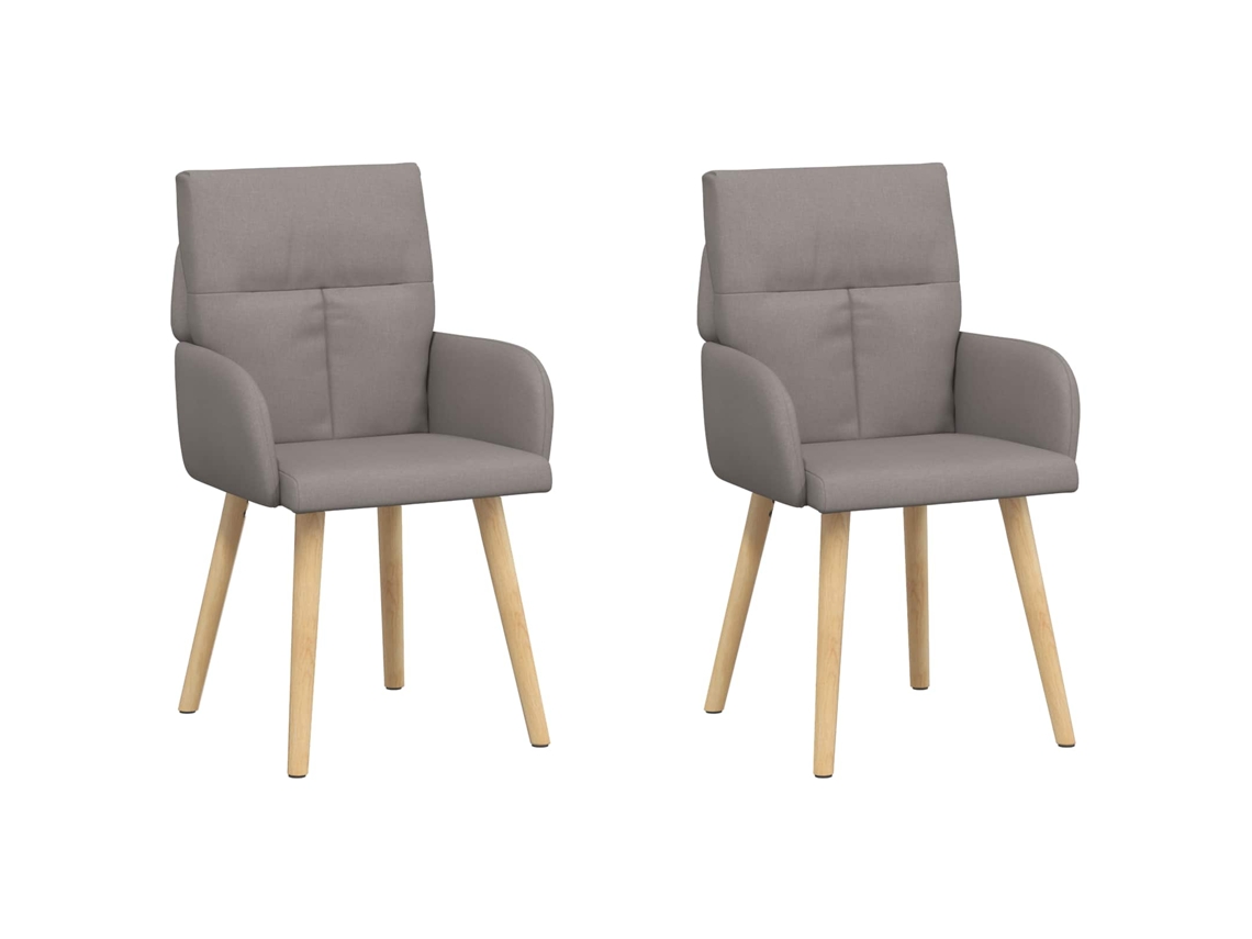 Maison Exclusive - Cadeiras De Jantar 2 Unid. Tecido Cinzento-acastanhado
