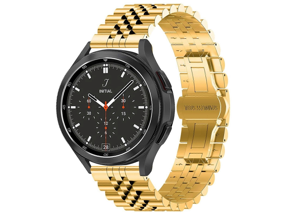 Pulseira De Relógio De Aço Inoxidável De 20 Mm Com Cinco Elos
