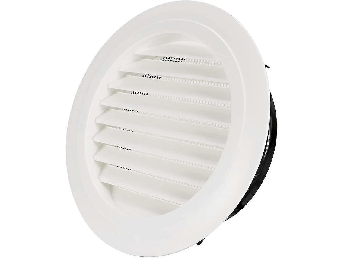 Boquilla de Ventilación de 200mm En Plástico Abs Con Rejilla Protectora Y Tubo Negro Desmontable Fácil de Limpiar
