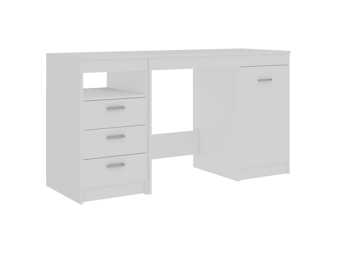 Desk, Desks Vidaxl Branco Madeira Processada (n/a)