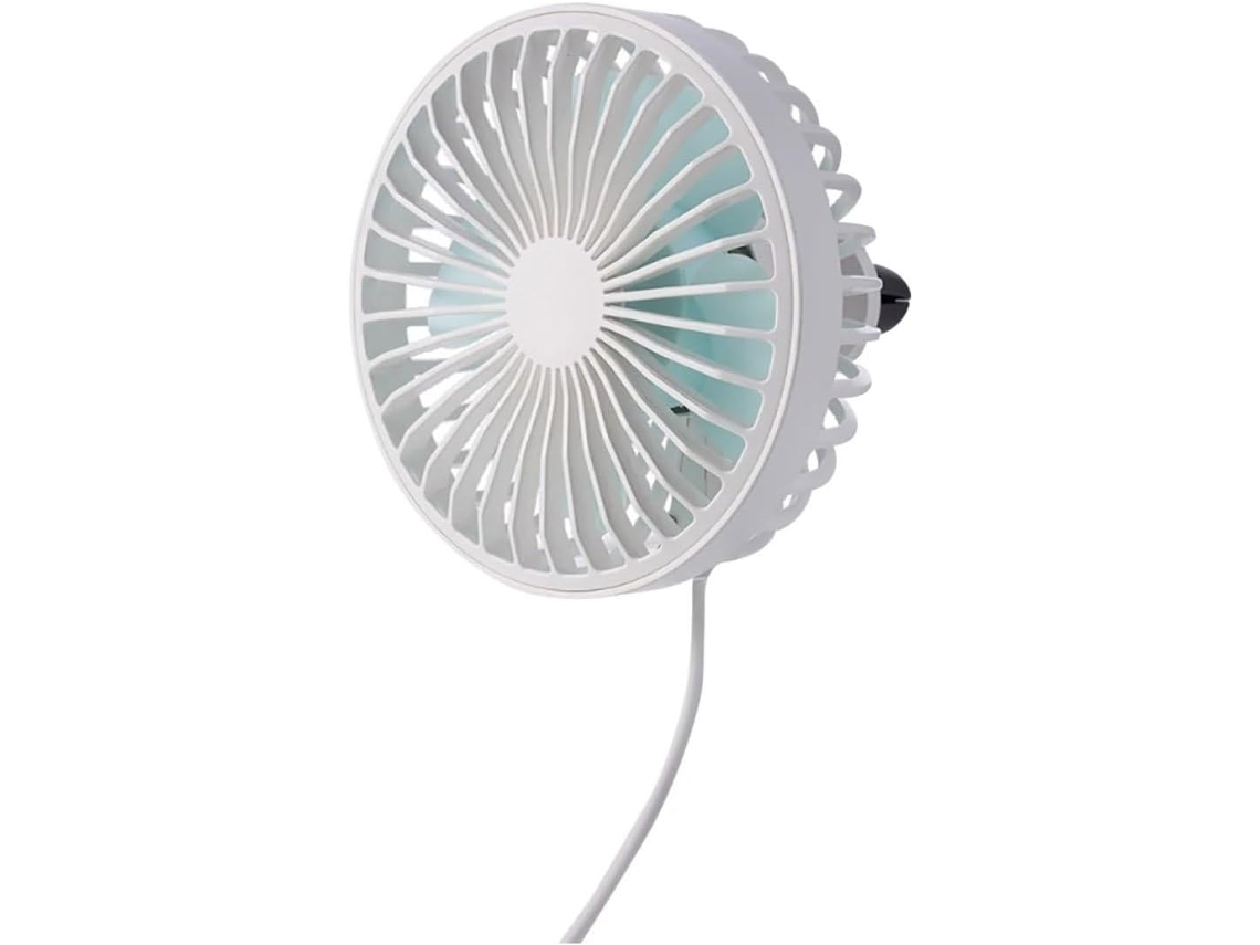 Ventilador Usb Para Carro Com Rotação De 360°, Luzes Led E 3 Velocidades