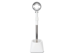 2026 soporte de Secador de Pelo Ajustable de Acero Inoxidable para Baño Manos Libres Con Base Estable Blanco