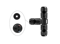 Conector À Prova D'água Ip68 Em Formato De T, Com 3 Pinos, Para Prensa, Cabos, Conexão Rápida Por Parafuso, Terminal Externo À Prova D'água, 2p S