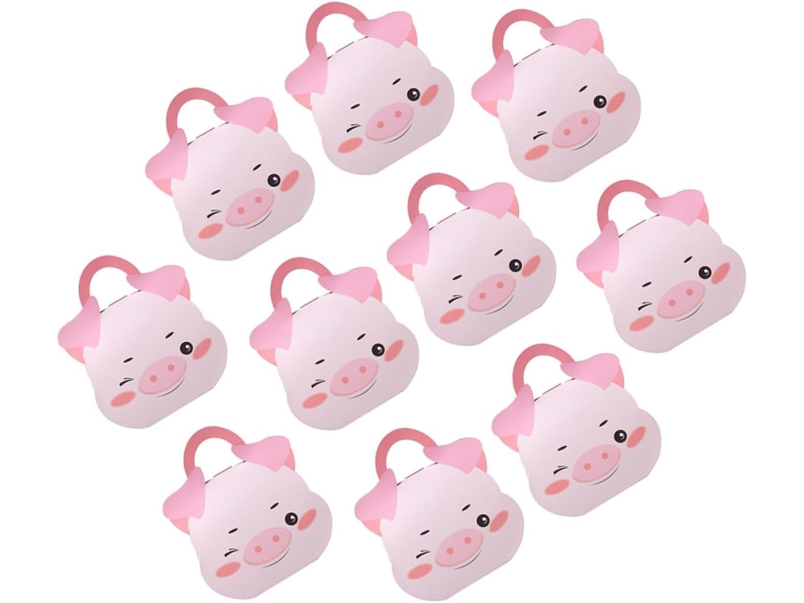 Caixas De Doces Em Formato Porquinho, 10 Caixas De Presente Papelão Para Aniversários E Comemorações