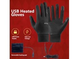 Tengoo Luvas Aquecidas Usb Pretas Tamanho Xl Tela Sensível Toque Quentes Aderência Ciclismo Direção Motocicleta Térmicas Impermeáveis Antiderrapantes