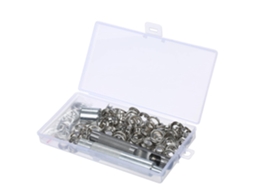 Kit De Ilhós 10 Mm (3/8 Polegada) Prateados Com Cobre E Aço