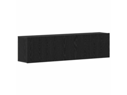Conjunto 2 Armário De Tv Vidaxl Preto Madeira Processada