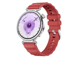 Bracelete Para Huawei Watch Gt 6 / 5 / 4 (41mm) - Silicone Cor Sólida - Fecho De Mola De Liberação Rápida Vermelha