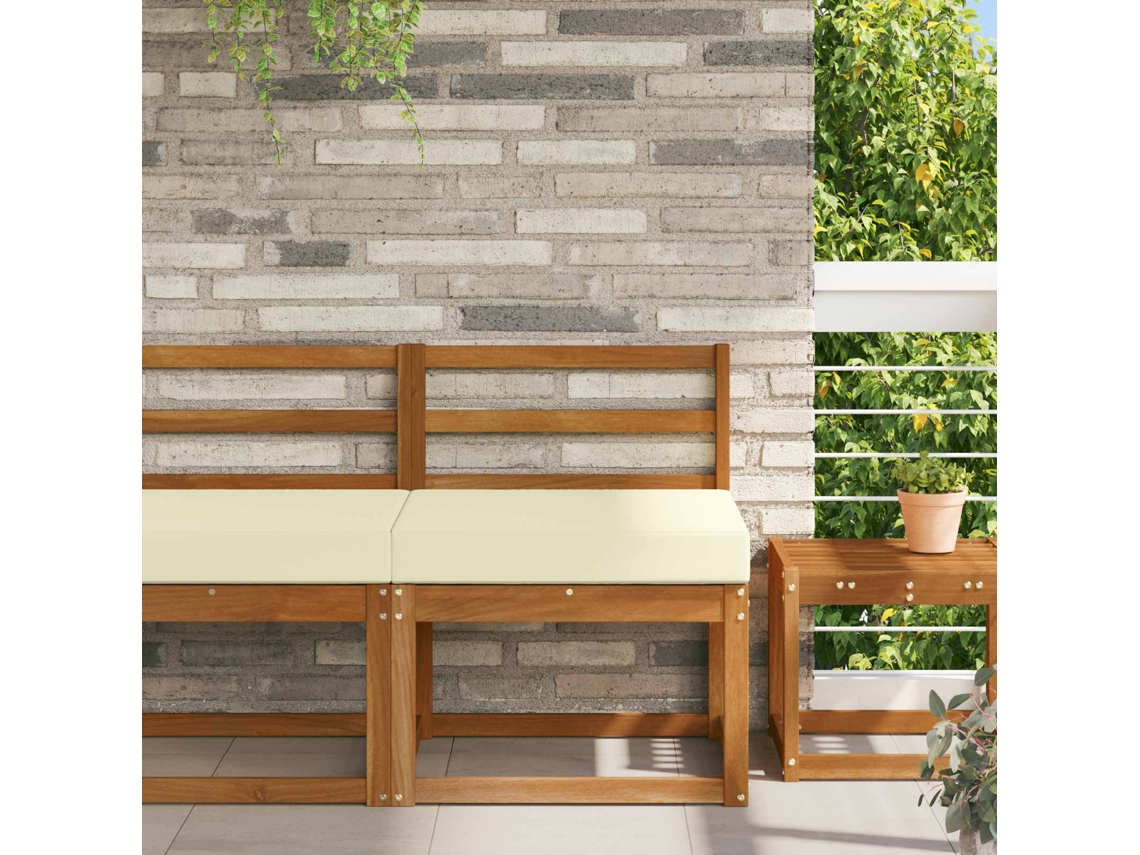 Vidaxl Almofada Para Sofá Externo Poliéster Creme 60 X 60 Cm