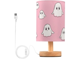 Abajur De Cabeceira Kawaii Fantasma Com Porta Usb, Sem Necessidade De Lâmpada, Luz Led Quente Para Quarto, Sala De Estar