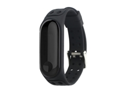 Cinto de relógio para Xiaomi Mi Band 3/4 silicone preto EOOCOO