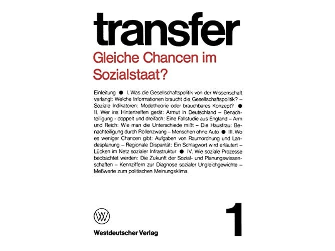 Livro Gleiche Chancen Im Sozialstaat? De Carl Böhret, Garry D Brewer Et Al. (alemão)