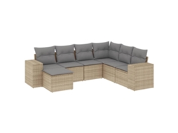 Garden Sofa Set, Garden Sofa Sets Vidaxl Bege Rattan / Vime (n/a)
