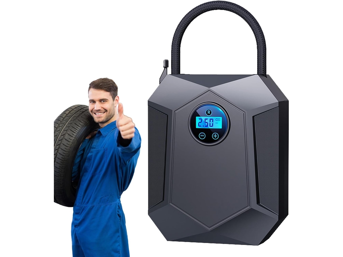 Inflador De Pneus Com Visor Digital E Desligamento Automático