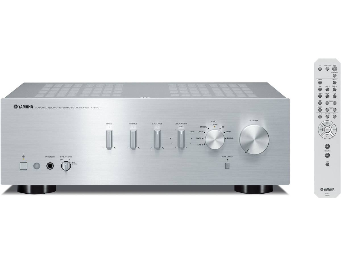 Amplificador Stereo YAMAHA A-S301  (2 Canais - Prateado)