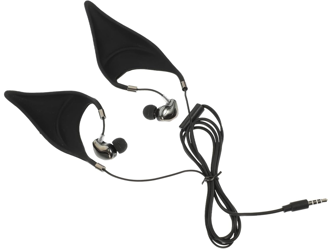 Fones De Ouvido Elf Com Fio, Ruído Para Nítidas Em E Design Preto