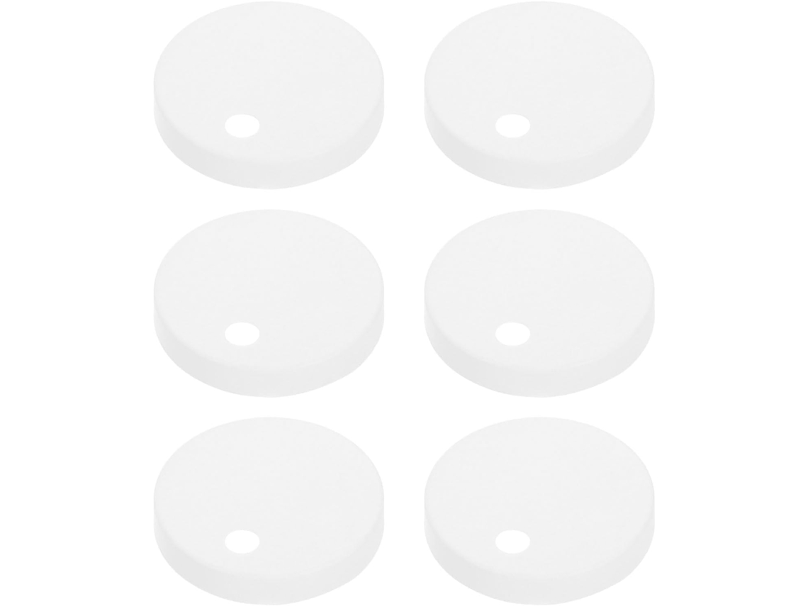 Villcase Conjunto De 6-tampas Fixação Assento Sanitário Em Plástico Branco Com Compatibilidade Universal E Fácil