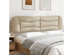 Vidaxl Almofadão De Cabeceira Hvar 200 Cm Tecido Creme